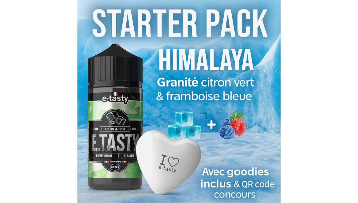 Starter Pack Himalaya – Granité citron vert & framboise bleue – E.Tasty